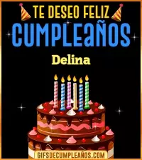 Te deseo Feliz Cumpleaños Delina